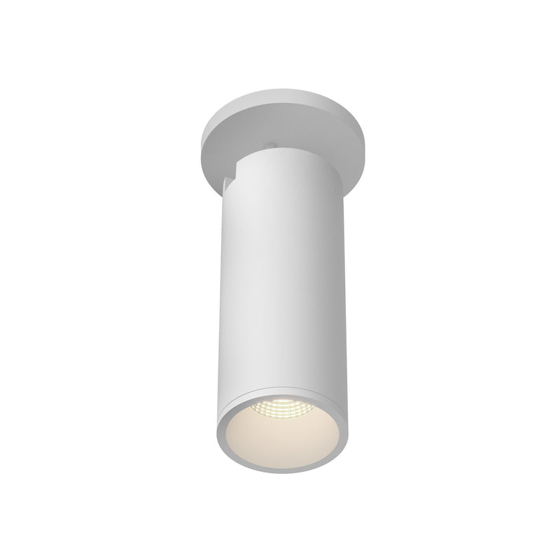 Lorna 9" Adjustable Semi-Flush Mount, 3" Diameter in White