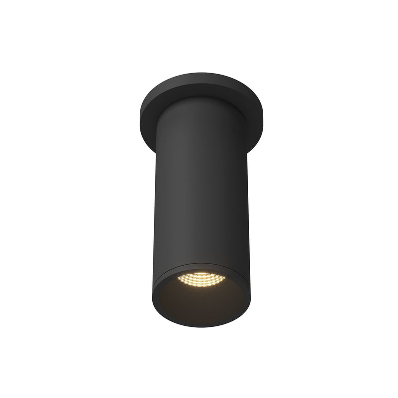 Lorna 8" Semi-Flush Mount, 3" Diameter in Black
