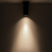 Lorna 8" Semi-Flush Mount, 3" Diameter in Black