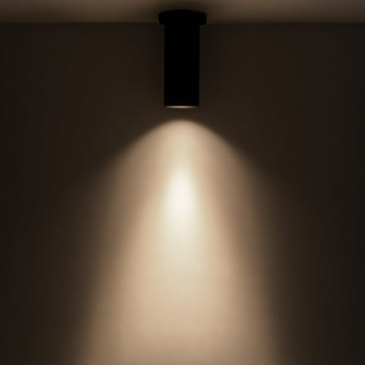 Lorna 8" Semi-Flush Mount, 3" Diameter in Black