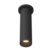 Lorna 12" Semi-Flush Mount, 3" Diameter in Black
