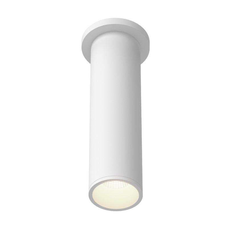 Lorna 12" Semi-Flush Mount, 3" Diameter in White