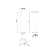 Lorna 12" Semi-Flush Mount, 3" Diameter in White