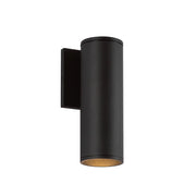 Lorna 9" Outdoor Wall Light, 3" Diameter in Black