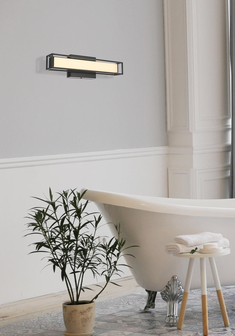 Aden 16" LED Bath Vanity Light in Black