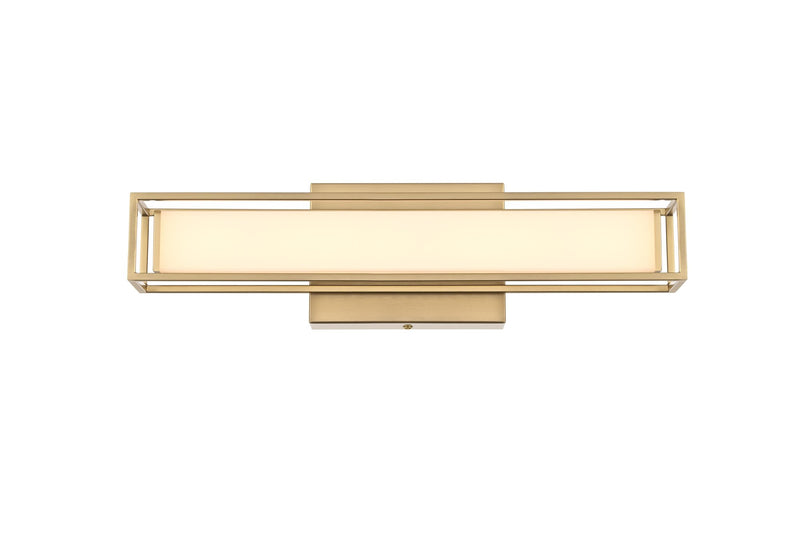 Aden 16" LED Bath Vanity Light in Satin Gold