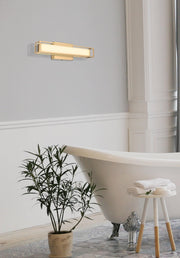 Aden 16" LED Bath Vanity Light in Satin Gold