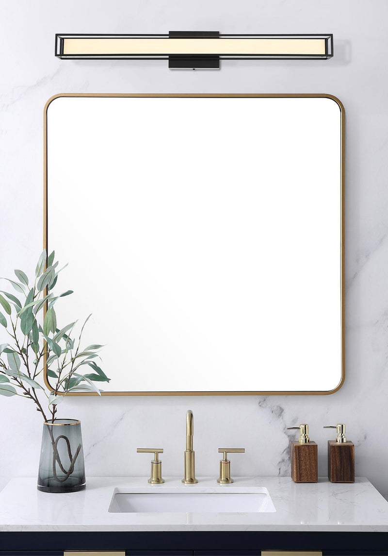 Aden 31" LED Bath Vanity Light in Black