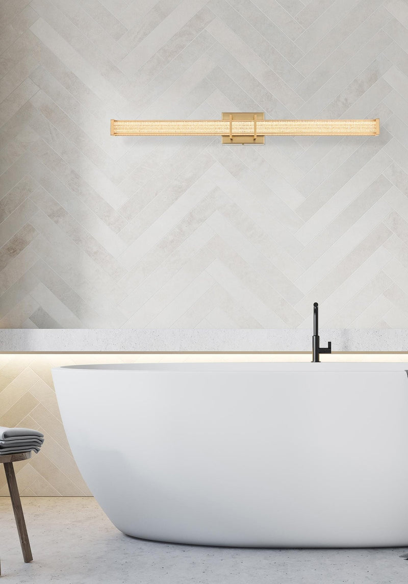 Ivaan 36" LED Bath Vanity Light in Satin Gold