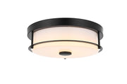 Kolson 12" Clear Acrylic Flush Mount in Black