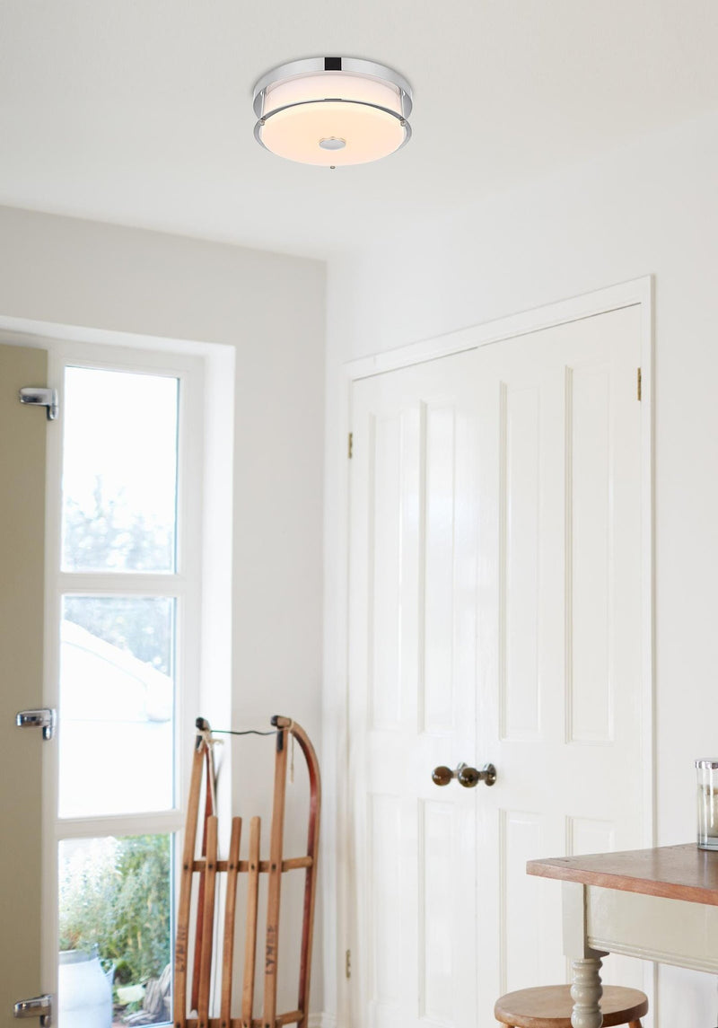 Kolson 12" Clear Acrylic Flush Mount in Chrome
