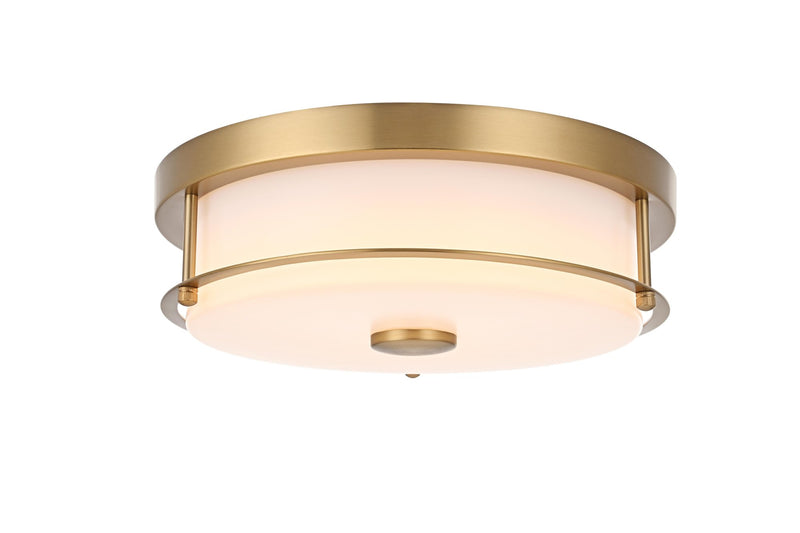 Kolson 12" Clear Acrylic Flush Mount in Satin Gold
