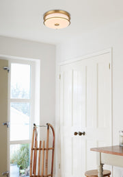 Kolson 12" Clear Acrylic Flush Mount in Satin Gold
