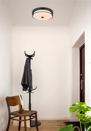 Kolson 16" Clear Acrylic Flush Mount in Black
