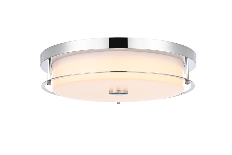 Kolson 16" Clear Acrylic Flush Mount in Chrome