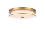 Kolson 16" Clear Acrylic Flush Mount in Satin Gold