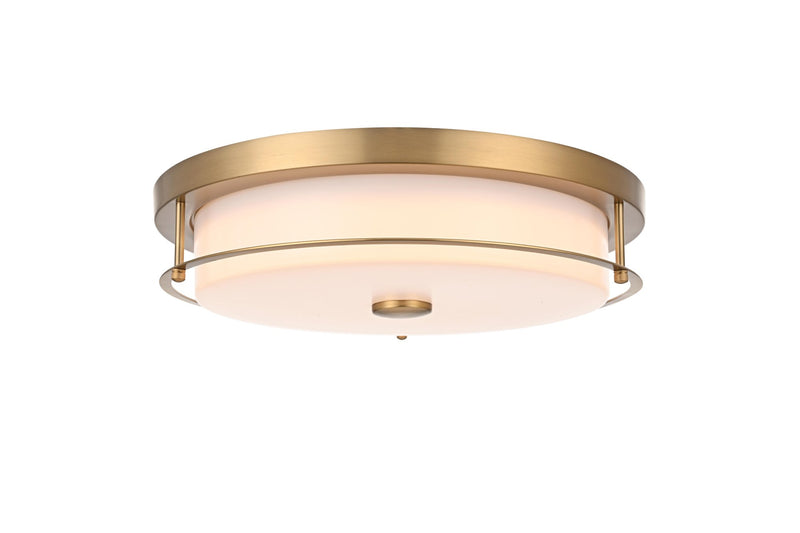 Kolson 16" Clear Acrylic Flush Mount in Satin Gold