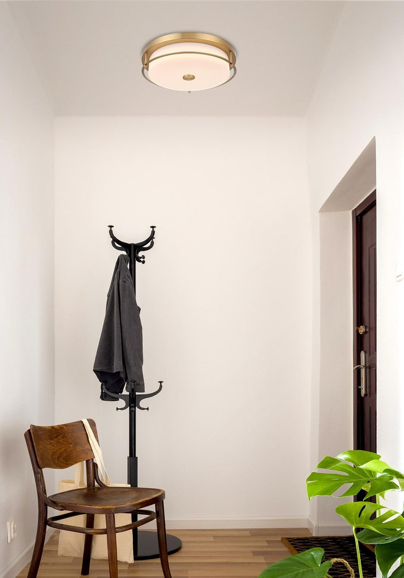 Kolson 16" Clear Acrylic Flush Mount in Satin Gold