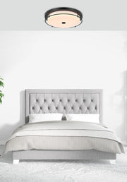 Kolson 20" Clear Acrylic Flush Mount in Black