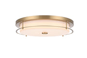 Kolson 20" Clear Acrylic Flush Mount in Satin Gold