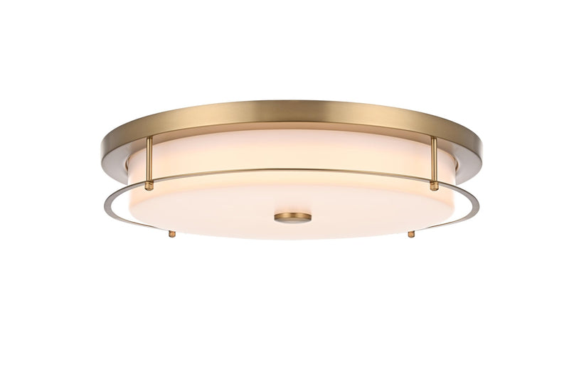 Kolson 20" Clear Acrylic Flush Mount in Satin Gold