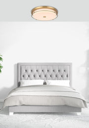 Kolson 20" Clear Acrylic Flush Mount in Satin Gold