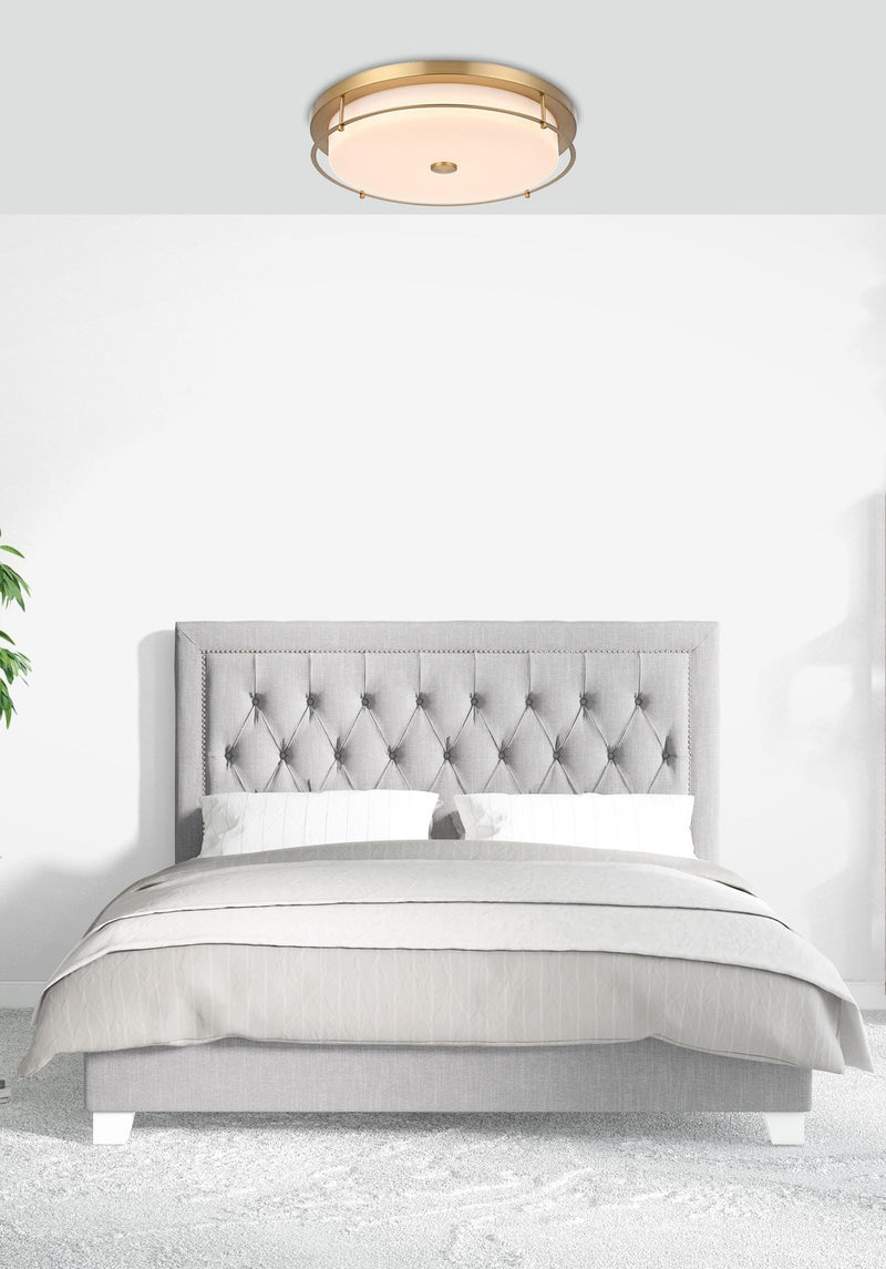 Kolson 20" Clear Acrylic Flush Mount in Satin Gold