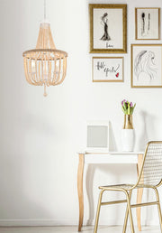 Jolie 16" 3-Light Chandelier in Beige