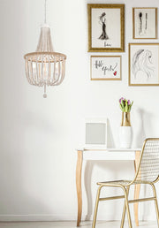 Jolie 16" 3-Light Chandelier in Antique White