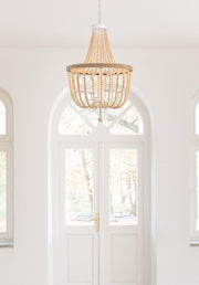 Jolie 20" 4-Light Chandelier in Beige