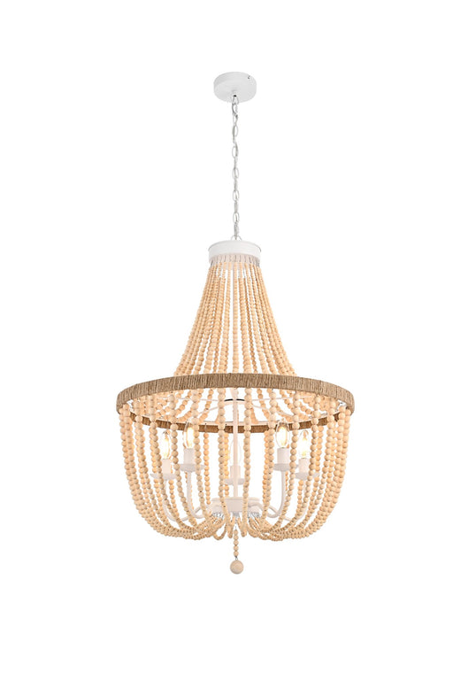 Jolie 24" 5-Light Chandelier in Beige