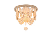 Jolie 12" 3-Light Flush Mount in Beige