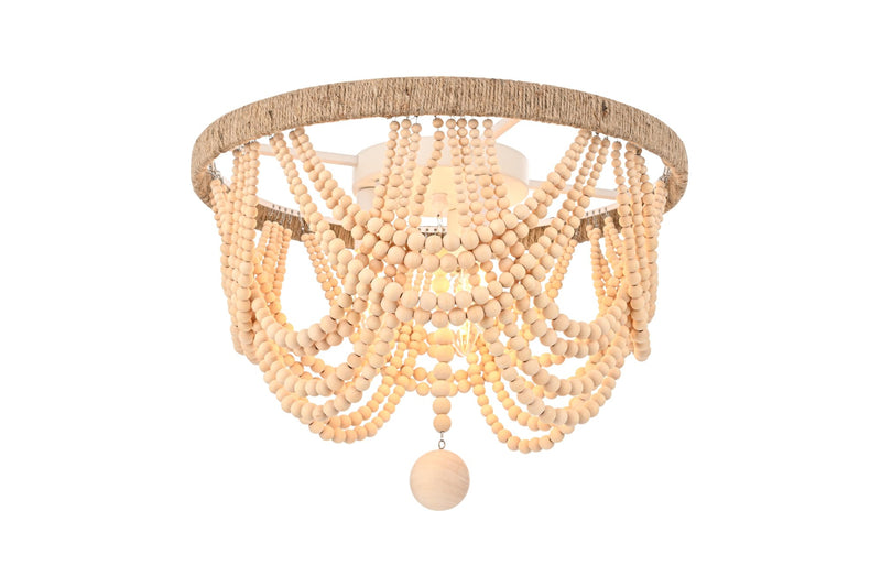 Jolie 16" 4-Light Flush Mount in Beige