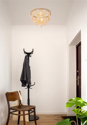 Jolie 16" 4-Light Flush Mount in Beige