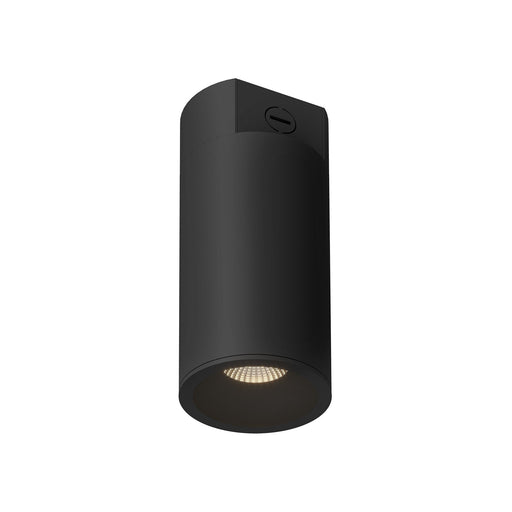 Lorna 10" Concrete Ceiling Flush Mount, 4" Diameter in Black