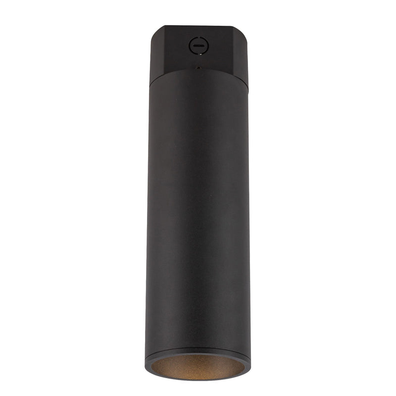 Lorna 15" Concrete Ceiling Flush Mount, 4" Diameter in Black