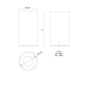 Lorna 8" Flush Mount, 4" Diameter in White