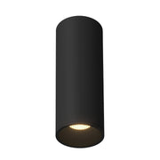Lorna 12" Flush Mount, 4" Diameter in Black