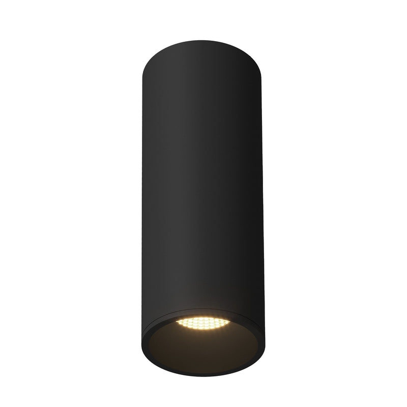 Lorna 12" Flush Mount, 4" Diameter in Black