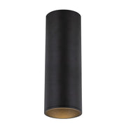 Lorna 12" Flush Mount, 4" Diameter in Black