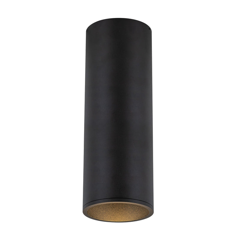 Lorna 12" Flush Mount, 4" Diameter in Black