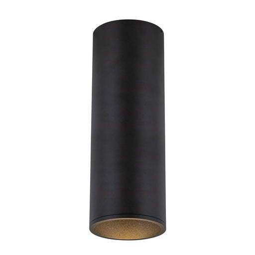 Lorna 12" Flush Mount, 4" Diameter in Black