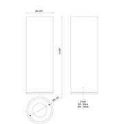 Lorna 12" Flush Mount, 4" Diameter in White