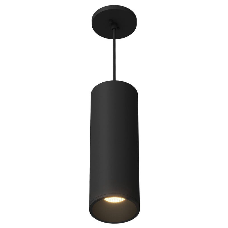 Lorna 13" Pendant, 4" Diameter in Black