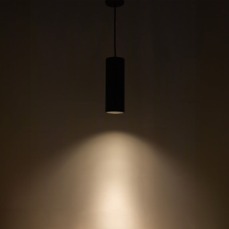 Lorna 13" Pendant, 4" Diameter in Black