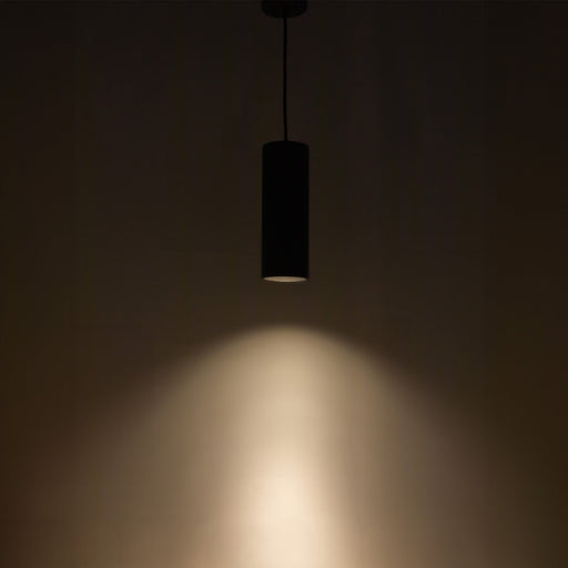 Lorna 13" Pendant, 4" Diameter in Black