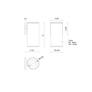 Lorna 9" Outdoor Wall Light, 4" Diameter in White