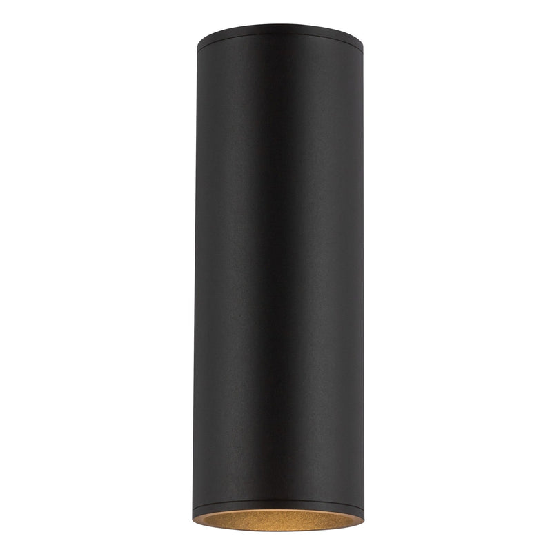 Lorna 12" Outdoor Wall Light, 4" Diameter in Black