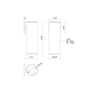 Lorna 12" Outdoor Wall Light, 4" Diameter in White
