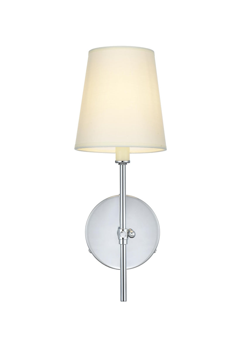 Mel 5.5" Bath Sconce in Chrome And White